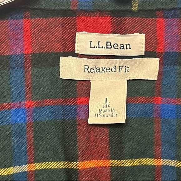 L.L. Bean Men's Multicolor Plaid Button Down Long Sleeve Shirt Size Large - Picture 4 of 5